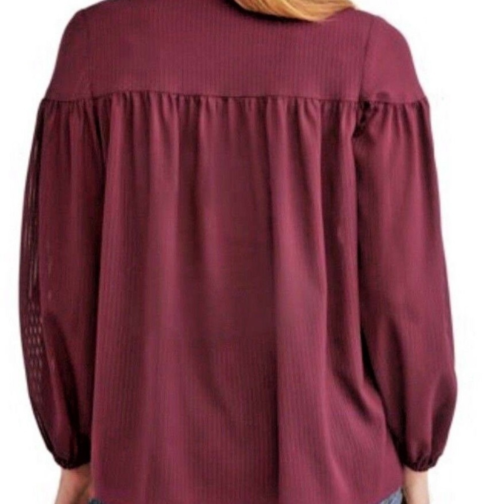 Time and Tru Tie Neck Blouse Size XXL - Picture 3 of 6